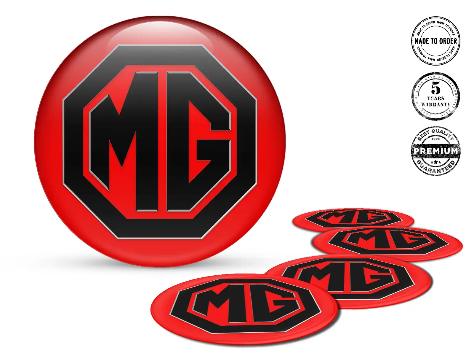 MG Calcomanía de Rueda Edición Estilo de Cúpula Alta Calidad